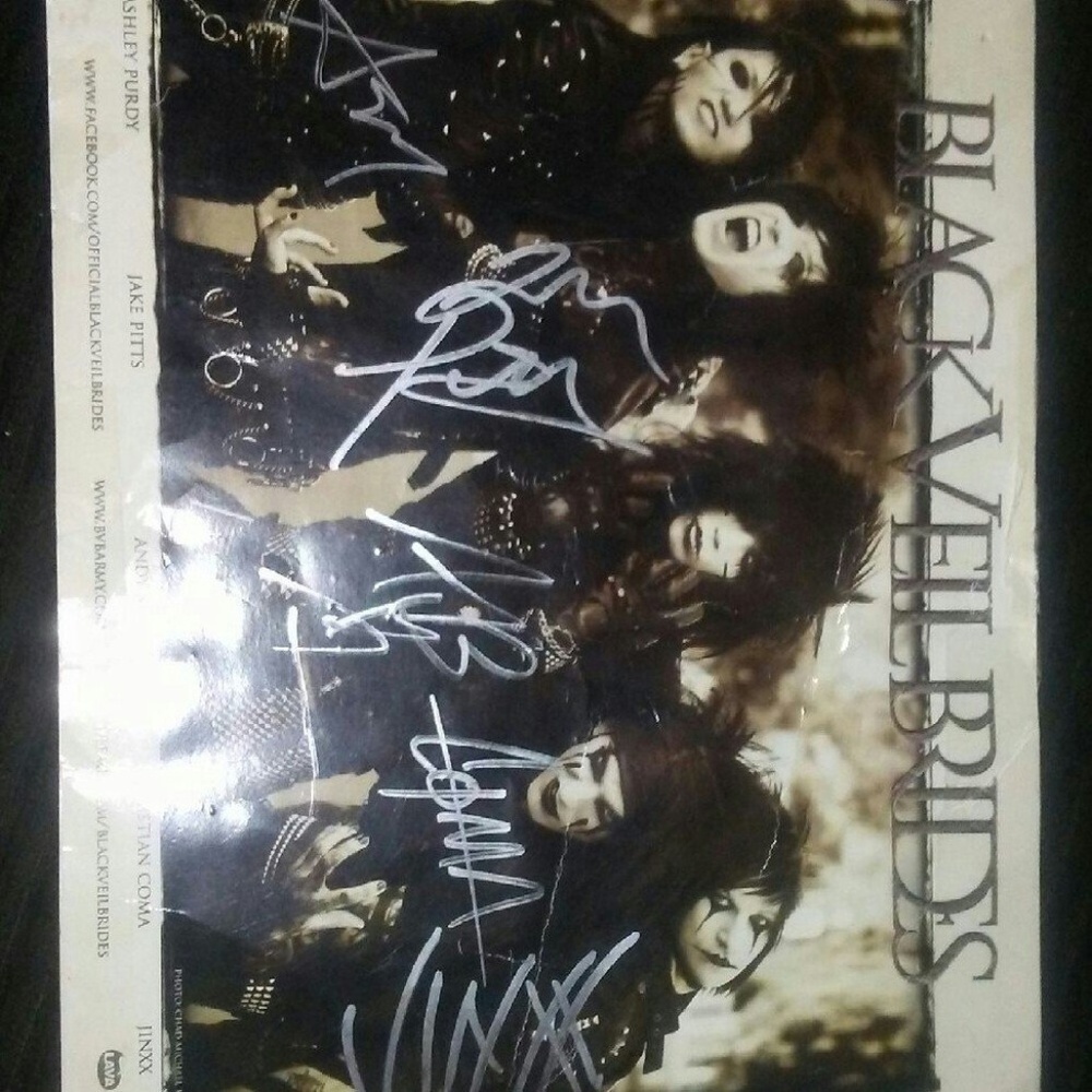 Black Veil Brides Autographed Poster